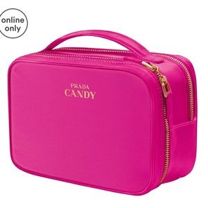 Prada pink makeup bag